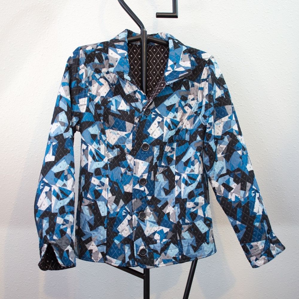 Quilted Patchwork Reversible Jacket size large